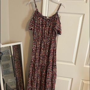 Floral maxi off the shoulder dress